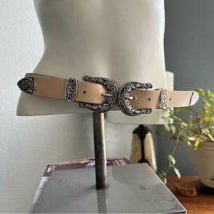 Double Buckle Western Belt